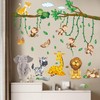 Wall Sticker Jungle Animals Tree Vines Wall Sticker Children's Room