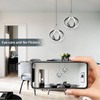 CANEOE Modern Led Pendant Light Fixtures, 5500K Black Pendant Lighting