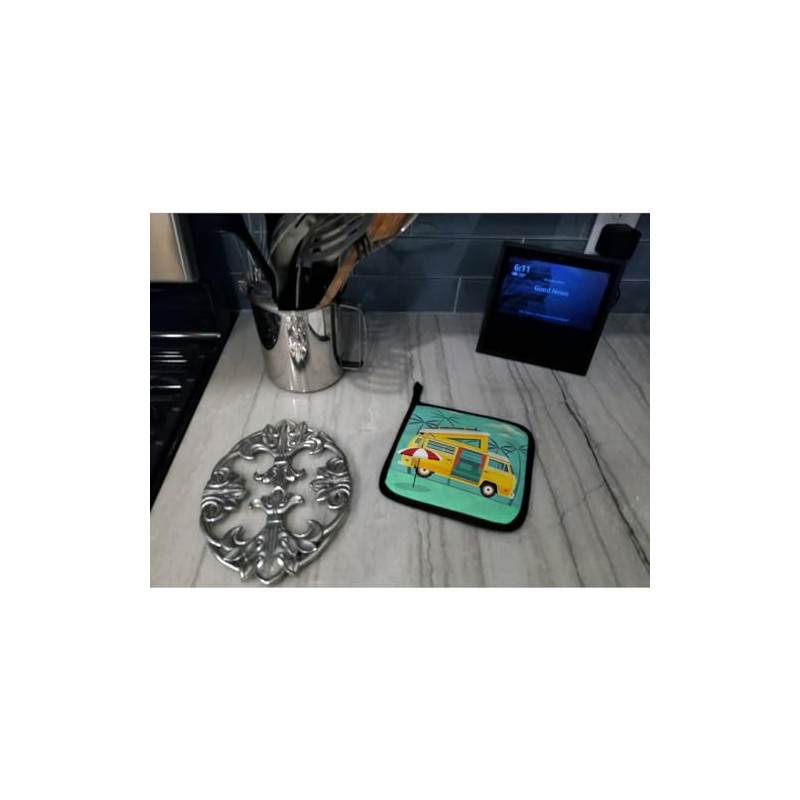 Caroline's Treasures Greatest Adventure Camper Van Pair of Pot Holders,