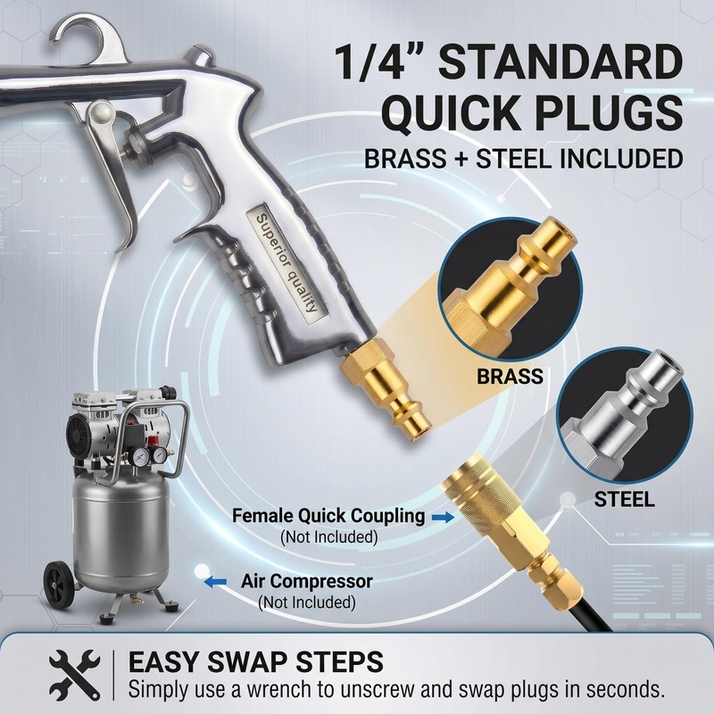 Tornado Car Cleaning Gun, Air Blow Gun for Compressor Pneumatic