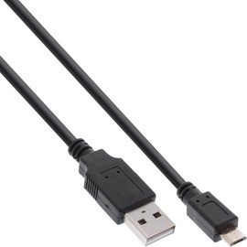 InLine USB A/Micro-B USB, 1.5 m - USB cables (1.5 m, USB A, Micro-USB B, Male/Male, Straight, Straight, Gold)