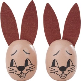 VBS Rabbit Head 5,2x2,5 cm Wooden Easter Easter Bunny Craft Decorative Ears