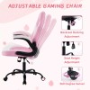 HOMEFLA Computer Gaming Desk Chair Ergonomic Lumbar Support with Flip-up