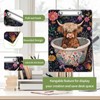 Highland Cow Clipboard, Cute Decorative Clip Board with Metal Clip