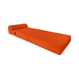 Danfuton Sleeper Chair Folding Foam Beds, Foldable Sofa Bed Sit Sleep 6 x 24 x 70 Orange