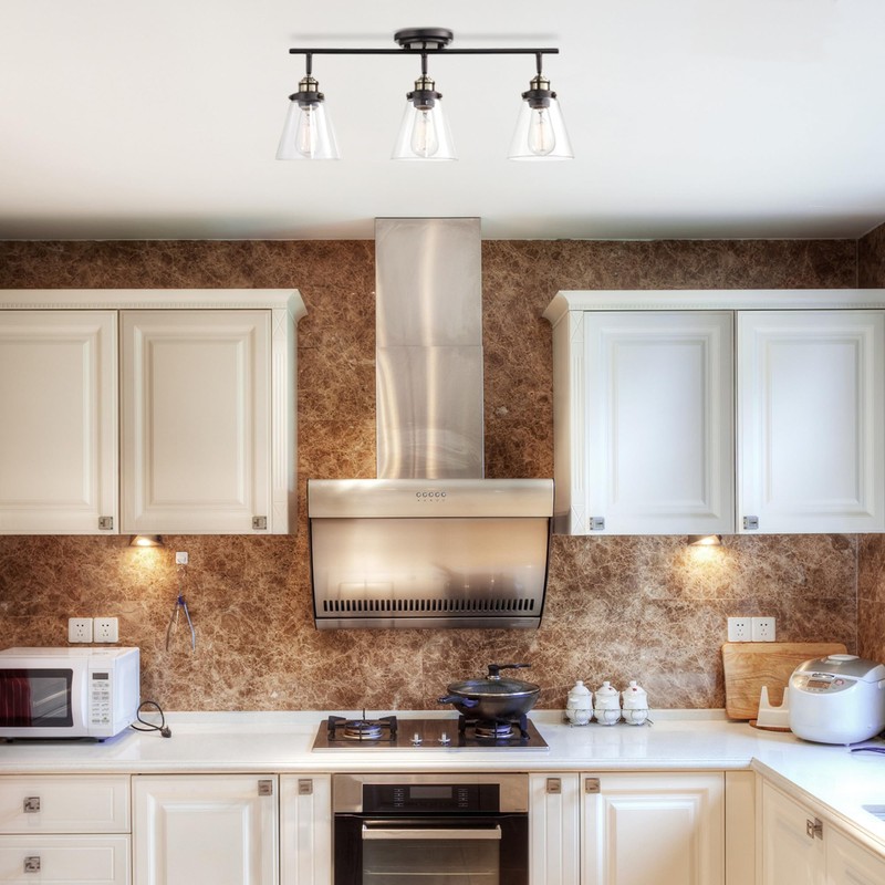 Globe Electric 59629 Jackson 3 Track Lighting, Dark Bronze, Antique