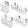 vacane 4 Pack Plastic Over Cabinet Door Organizer, Adhesive Mount