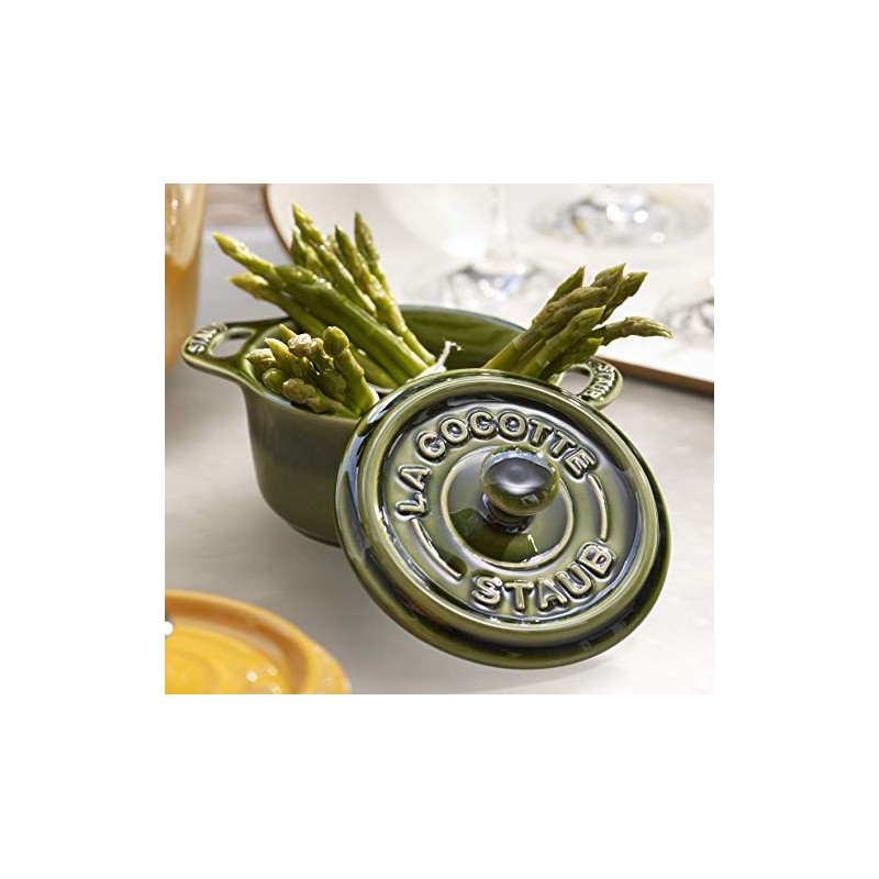 Staub Mini ceramic cocotte 10 cm - Green