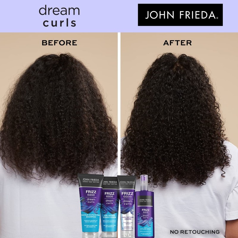 John Frieda Frizz Ease Dream Curls Curl-Defining Conditioner 250ml, Anti-Frizz