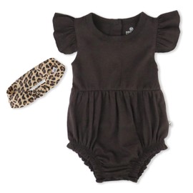 HonestBaby Multipack Short Romper Sets and Dresses 100% Organic Cotton for Infant Baby and Toddler Boys, Girls, Unisex, SAFARI BROWN, 24 Months