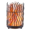 Himalayan Salt Solution Pillar Salt Lamp with Hand Carved Himilayan
