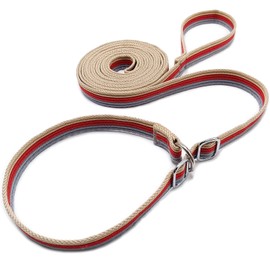 Boswany 10FT / 15FT / 20FT Anti-Choke Slip Lead Dog Leash, 1” Wide Soft Thick Long Training Leash for Strong Small Medium Large Dogs (red-20ft)