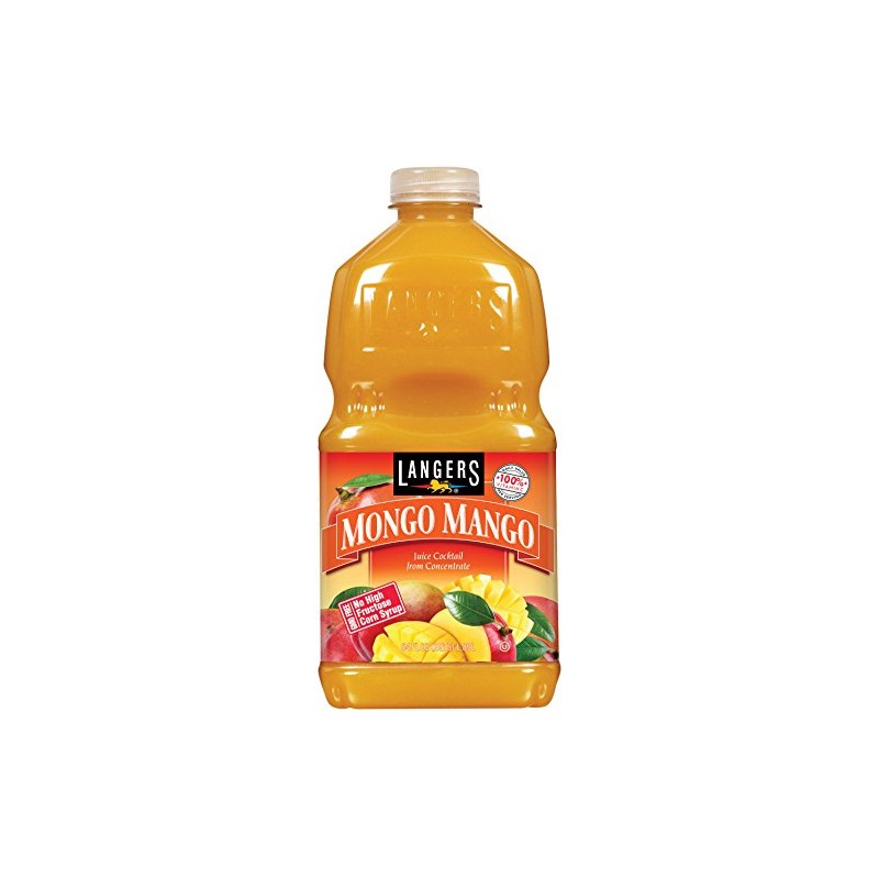 Langers Juice Cocktail, Mongo Mango, 64 Fl Oz (Pack of