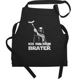 Shirtracer - Apron - BBQ Apron Men 1 - Ich bin dein Brater - Father's Day Birthday Dad Gift Funny BBQ Accessories, 1 black