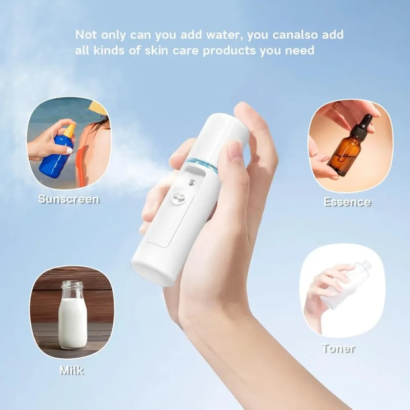 Vaporizador Facial, Nano Mister, Mini Lop, Usb, Blanco, 20ml