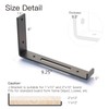 LEOPO 10 Inch Shelf Bracket for DIY Floating Shelf, 1/5