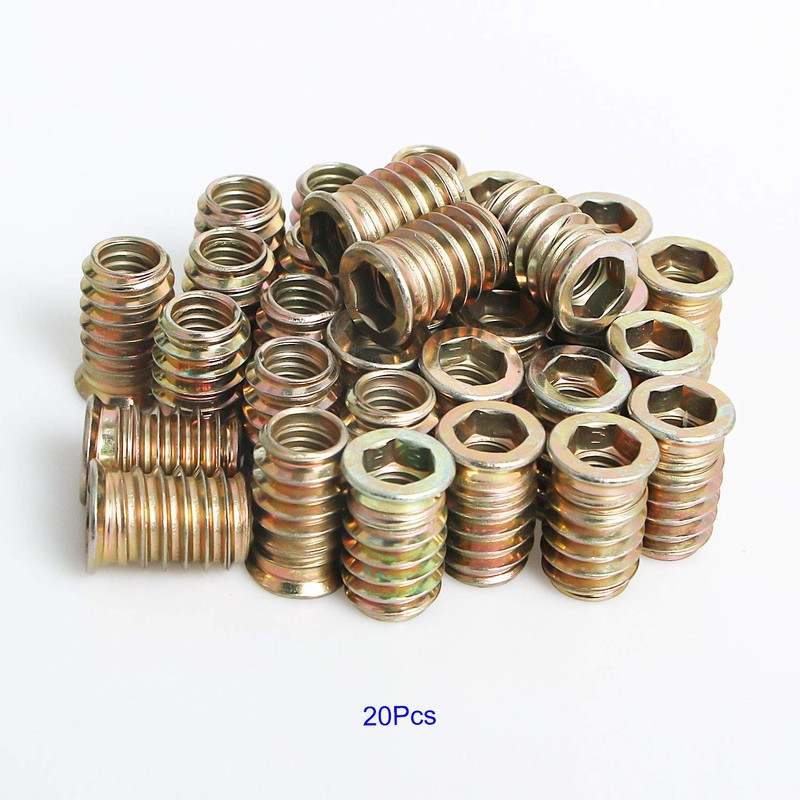 Aopin Threaded Inserts Nut Threaded Fastener Connector Hex Drive Threaded