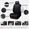 CAR PASS Piping Luxury Faux Leather Two Front Car Seat