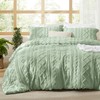 Bedsure Tufted Boho Comforter Set Twin Size - Sage Green