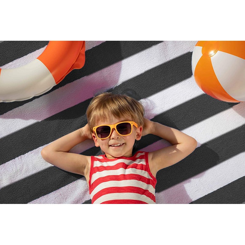 DAN RIVER Premium Stripe Cabana Bath Towels Pack of 4