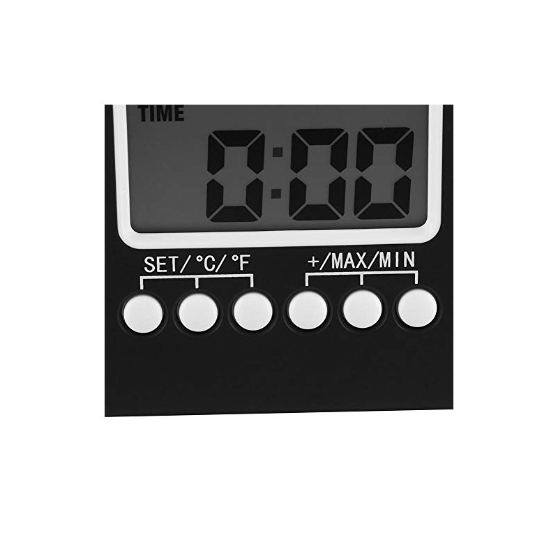 LCD Digital Indoor Outdoor Thermometer Clock Temperature Meter Wireless Transmitter