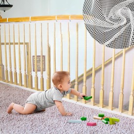 ROEOWENE Children's Safety Net Stairs, 6 m x 0.9 m Stair Safety Net for Children, Baby Balcony Net, Stair Railing, Safety Net, Patio Protection Net, Stair Railing, Fence Mesh for Pets Safety Net Kids