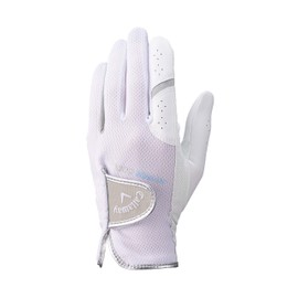 Callaway Gloves HYPER COOL DUAL WMS WHT/SLV 21 25 (21 cm) For Both Hands, White/Silver, Women's