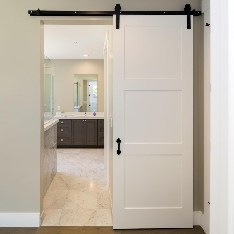 QUARKZMAN Barn Door Guide Adjustable U Bracket Flush Design Flat
