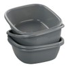 DynkoNA 4 Grey 8 Quart Wash Basins, Small Plastic Tub