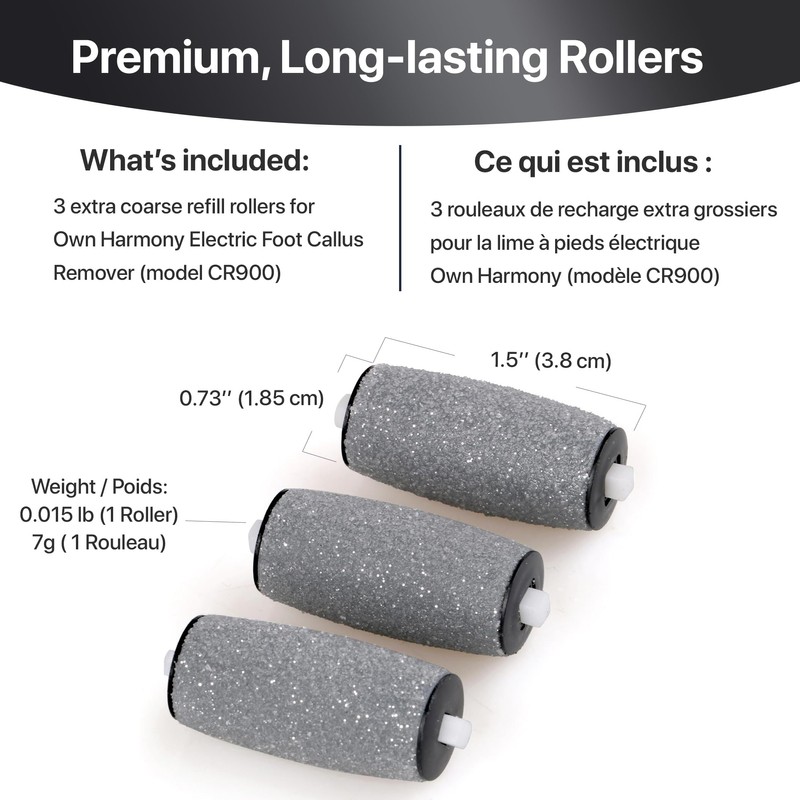 Own Harmony Extra Coarse 3 Refill Rollers Best Fit for