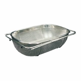 Whitehaus WHNEXC01-SS Over-the-Sink 13-1/2-Inch Extendable Colander/Strainer, Stainless Steel
