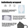 XSNDSENN 100 pcs KN95 Face Masks Black 5 Layer Cup