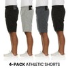 Essential Elements 4 Pack: Men's Dry-Fit Sweat Resistant Active Athletic