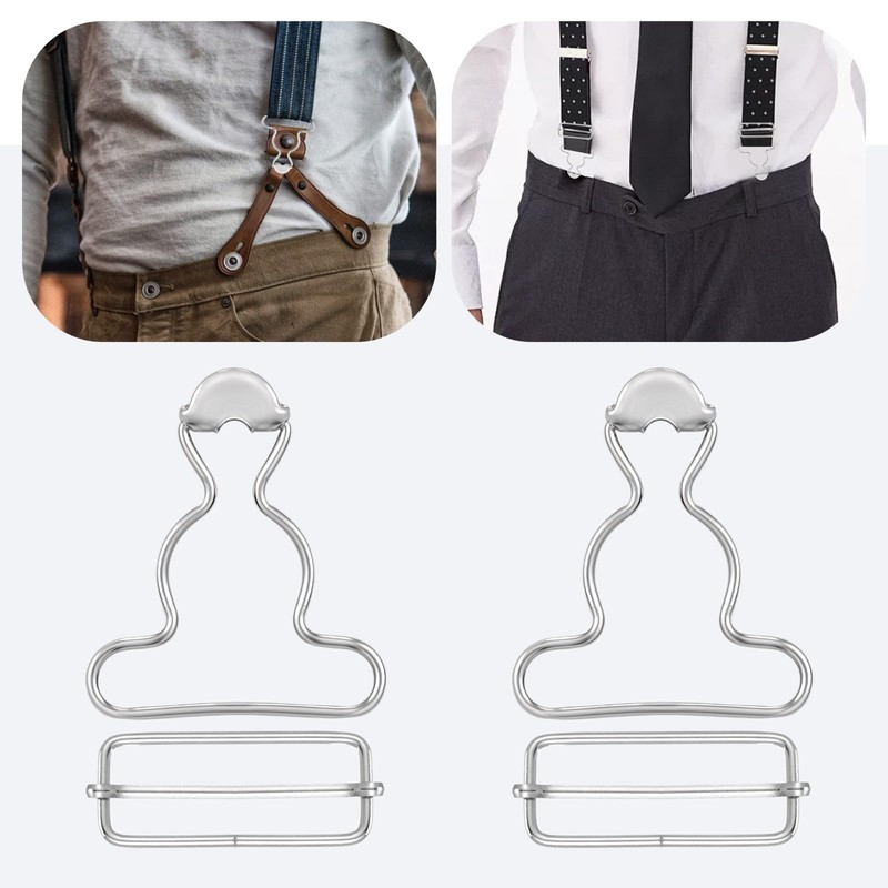 2Pairs Overall Buckles Replacement, Metal No Sew-Overall Clasp Replacement, Adjustable