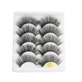 5 Pairs False Eyelashes Natural Fake Eyelashes Fluffy Hand-made Eyelashes Extension (3D302)