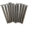 Pack of 10 Electrical Screws Chrome M3.5 40mm M3.5 Thread