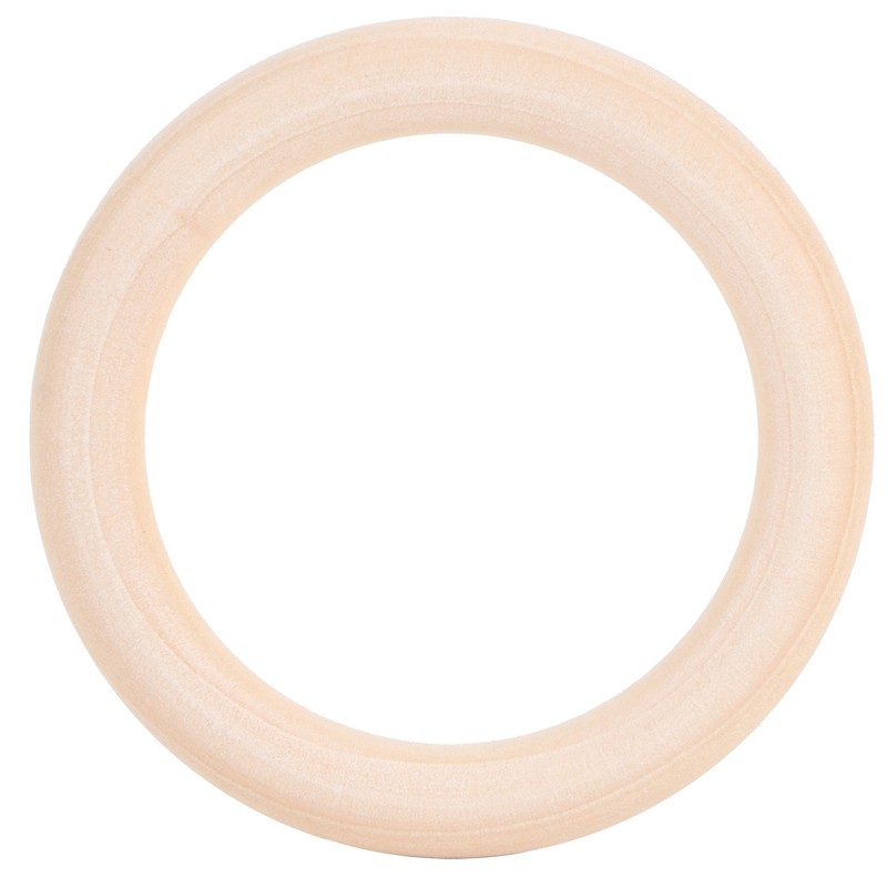 20Pcs Wood Baby Natural Teething Rings DIY Jewelry Circle Pendant