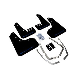 FASTMODZ Rally Armor MF37-UR-BLK/BL Compatible with 2015+ VW Golf/GTI/TSI UR Black Mud Flap with Blue Logo