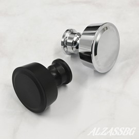 Alzassbg 10 Pack Matte Black Cabinet Knobs, 1-1/4 Inch Diameter Round Kitchen Cabinet Hardware Knobs for Cabinets and Drawers AL6047MB