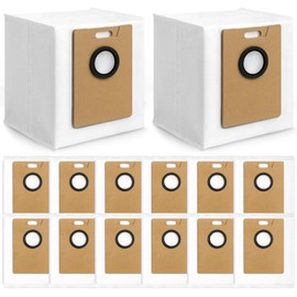 Bluevisk 14 Pack RV20 Max Plus Dust Bags Compatible with Tapo RV30 Max Plus RV20 Max Plus Robot Vacuum Bags 3L Large Capacity Heavy Duty Bags for Home Vacuum