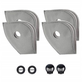 ewolee Mask Filter 4 Pack for Replacement Filter Sports Mask Airsoft Bike Face Mask Pollen sand dust Series Particle Cut PM2.5 5 