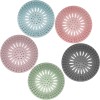 Gotega 5 Pack Hair Catcher Shower Drain Covers Protector Multiple