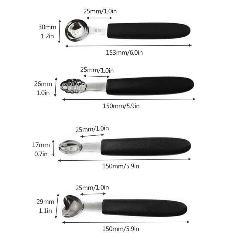 Stainless Steel Digger Ice Cream Watermelon Platter Scoop Kitchen Gadget