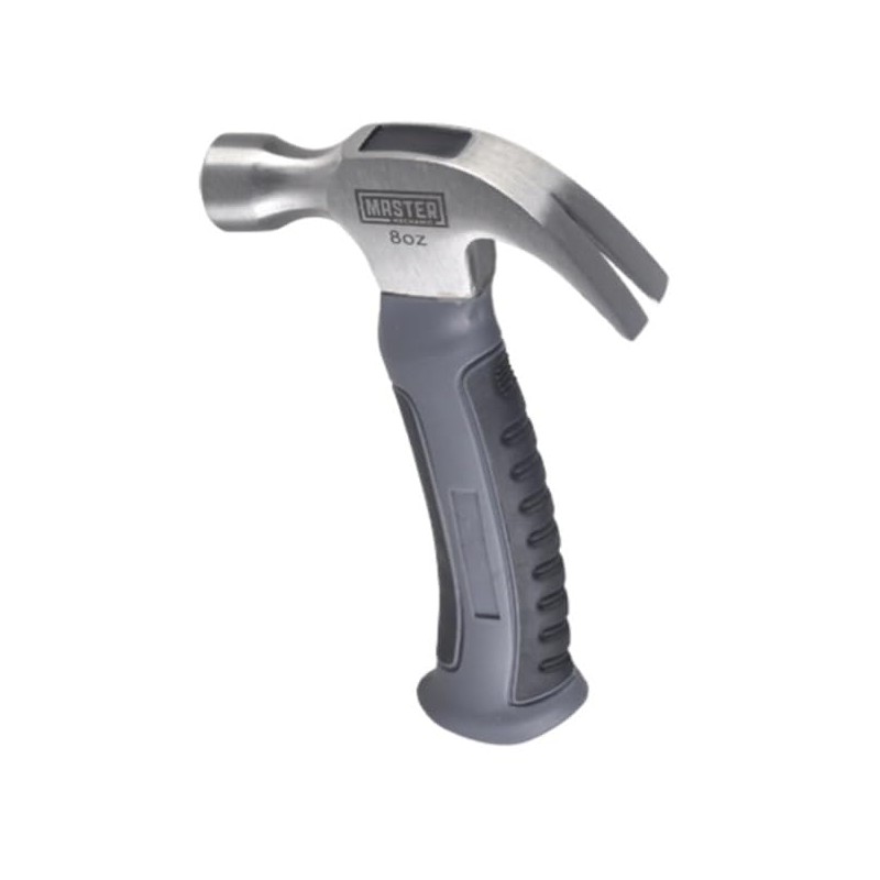 Master Mechanic, 8 OZ, Stubby Mini Claw Hammer with Grip