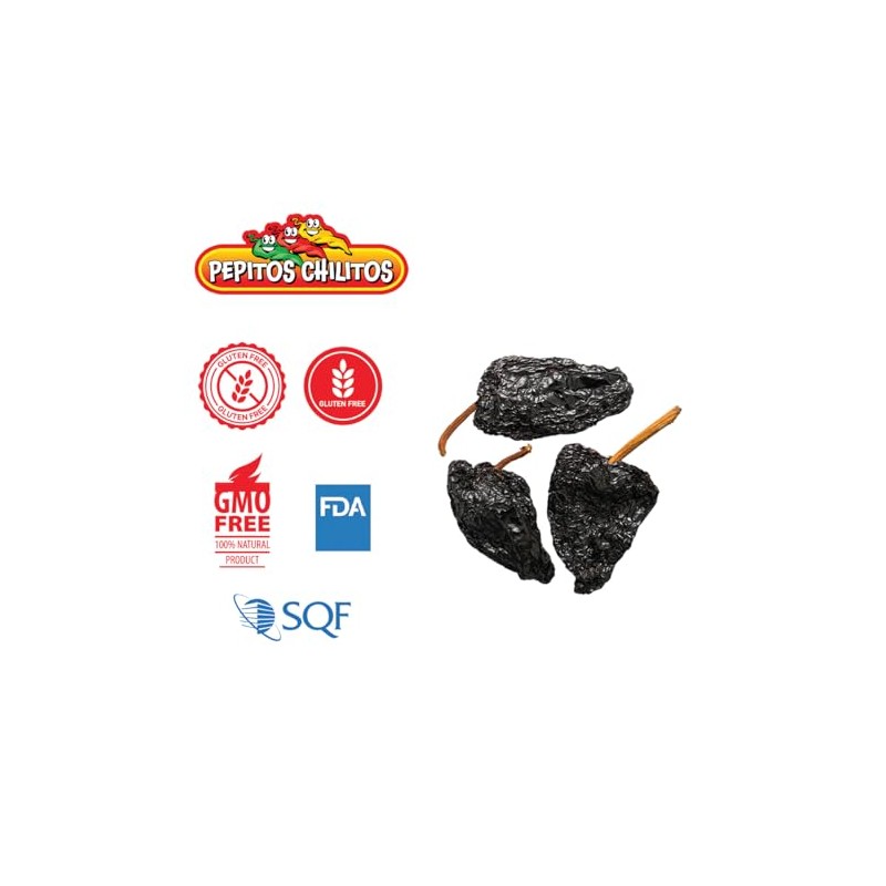 PEPITOS CHILITOS/Chile Ancho 16 oz. Resealable Bag - Natural and