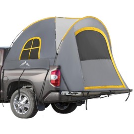 GoHimal Pickup Truck Tent, Waterproof PU2000mm Double Layer for 5.5-6.0 FT Truck Bed, Portable Bed Tent for Camping, Gray