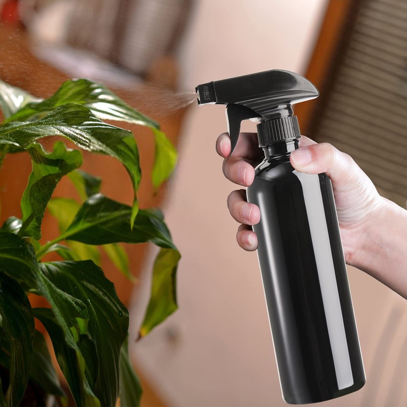 TOPZEA 12 Pack Empty Spray Bottles, 16oz Plastic Durable Black