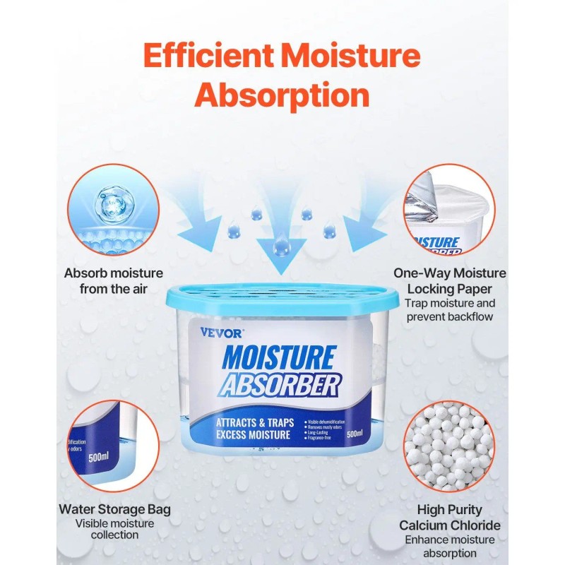 Moisture Absorber 500ml Dehumidifier For Bathroom Household UsePackaging: Boxed, Number