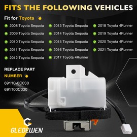 Trunk Latch Tailgate Lock Actuator Compatible with Toyota Sequoia 2008-2021 Rear Hatch Latch Actuator Replace#69110-0C030 691100C030