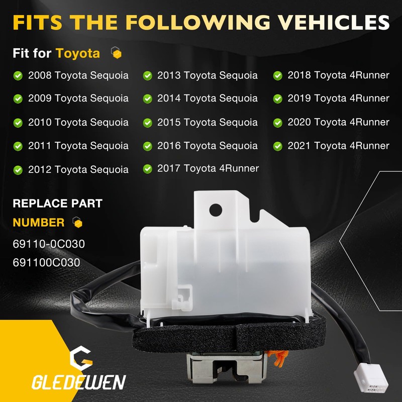 Trunk Latch Tailgate Lock Actuator Compatible with Toyota Sequoia 2008-2021